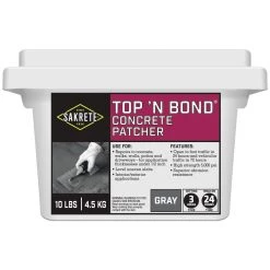 Sakrete Top 'N Bond Concrete Patcher, Gray, 65455001, 10 LB