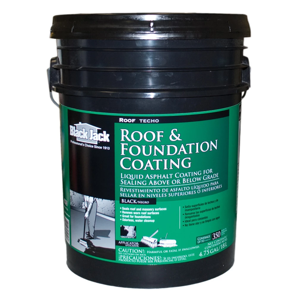 Black Jack Roof And Foundation Coating, 6190-9-30, 4.75 Gallon 3 Black Jack Roof And Foundation Coating, 6190-9-30, 4.75 Gallon