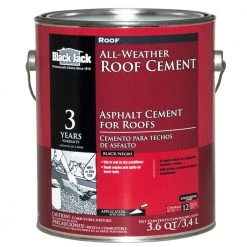 Black Jack All-Weather Roof Cement, 6230-9-34, 3.6 Quart