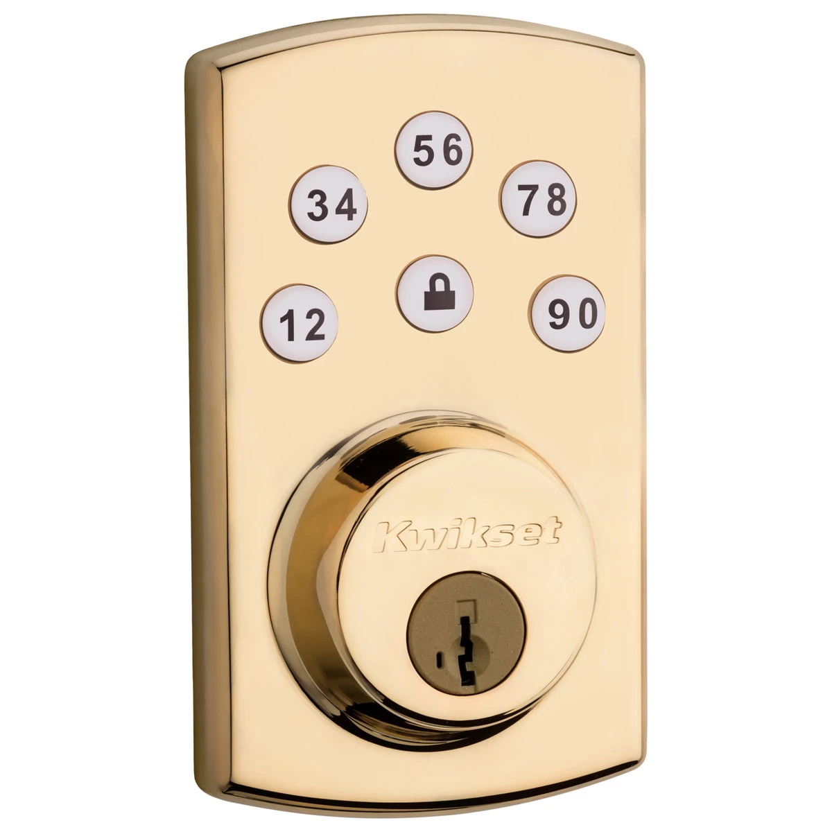Kwikset 907 Powerbolt 2.0 Electronic Deadbolt WithSmartkey, 99070-102, Polished Brass 3 Kwikset 907 Powerbolt 2.0 Electronic Deadbolt WithSmartkey, 99070-102, Polished Brass