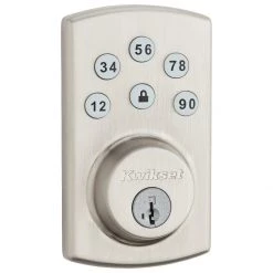 Kwikset 907 Powerbolt 2.0 Electronic Deadbolt WithSmartkey, 99070-101, Satin Nickel