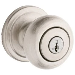Kwikset Polo Keyed Entry Knob, 94002-826, Satin Nickel