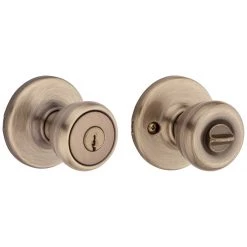 Kwikset Tylo Keyed Entry Knob, 94002-820, Satin Nickel