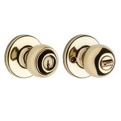 Kwikset Tylo Keyed Entry Knob, 94002-827, Antique Brass