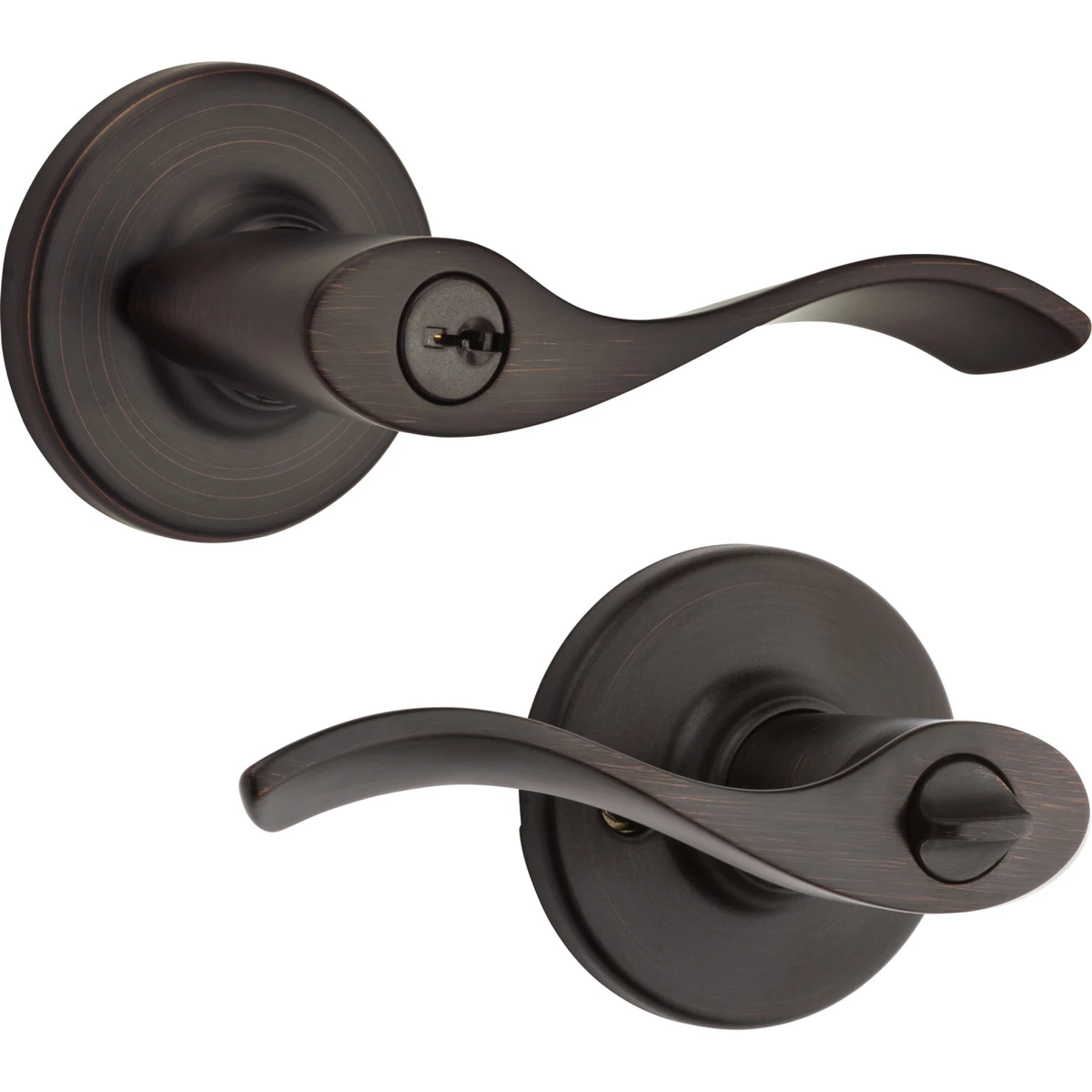 Kwikset Balboa Entry Lever, 94050-550, Venetian Bronze 3 Kwikset Balboa Entry Lever, 94050-550, Venetian Bronze