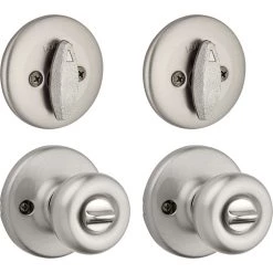 Kwikset Tylo Combo Deadbolt And Entry Lockset, 92420-051, Satin Nickel