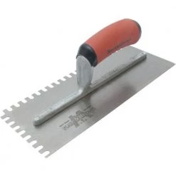 Marshalltown U-Notched Trowel, 1/4 IN x 3/8 IN x 1/4 IN, 716SD