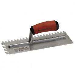 Marshalltown U-Notched Trowel, 1/4 IN X 1/2 IN X 1/4 IN, 717SD