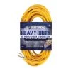 Electryx Heavy Duty Indoor / Outdoor Extension Cord, EL-5012YEL, Yellow, 50 FT