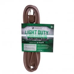 Electryx Ligth Duty Indoor Extension Cord, EL-1216BN-IND, Brown, 12 FT
