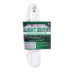 Electryx Light Duty Indoor Extension Cord, EL-616WT-IND, White, 6 FT