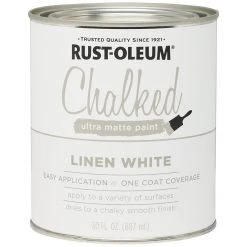 RUST-OLEUM Chalked Ultra Matte Paint, 285140, Linen Paint, 30 OZ