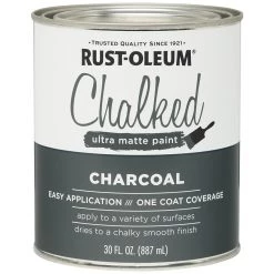 RUST-OLEUM Chalked Ultra Matte Paint, 285144, Charcoal, 30 OZ