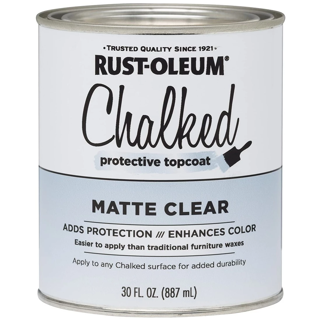 RUST-OLEUM Chalked Protected Topcoat Paint, 287722, Matte Clear, 30 OZ 3 RUST-OLEUM Chalked Protected Topcoat Paint, 287722, Matte Clear, 30 OZ