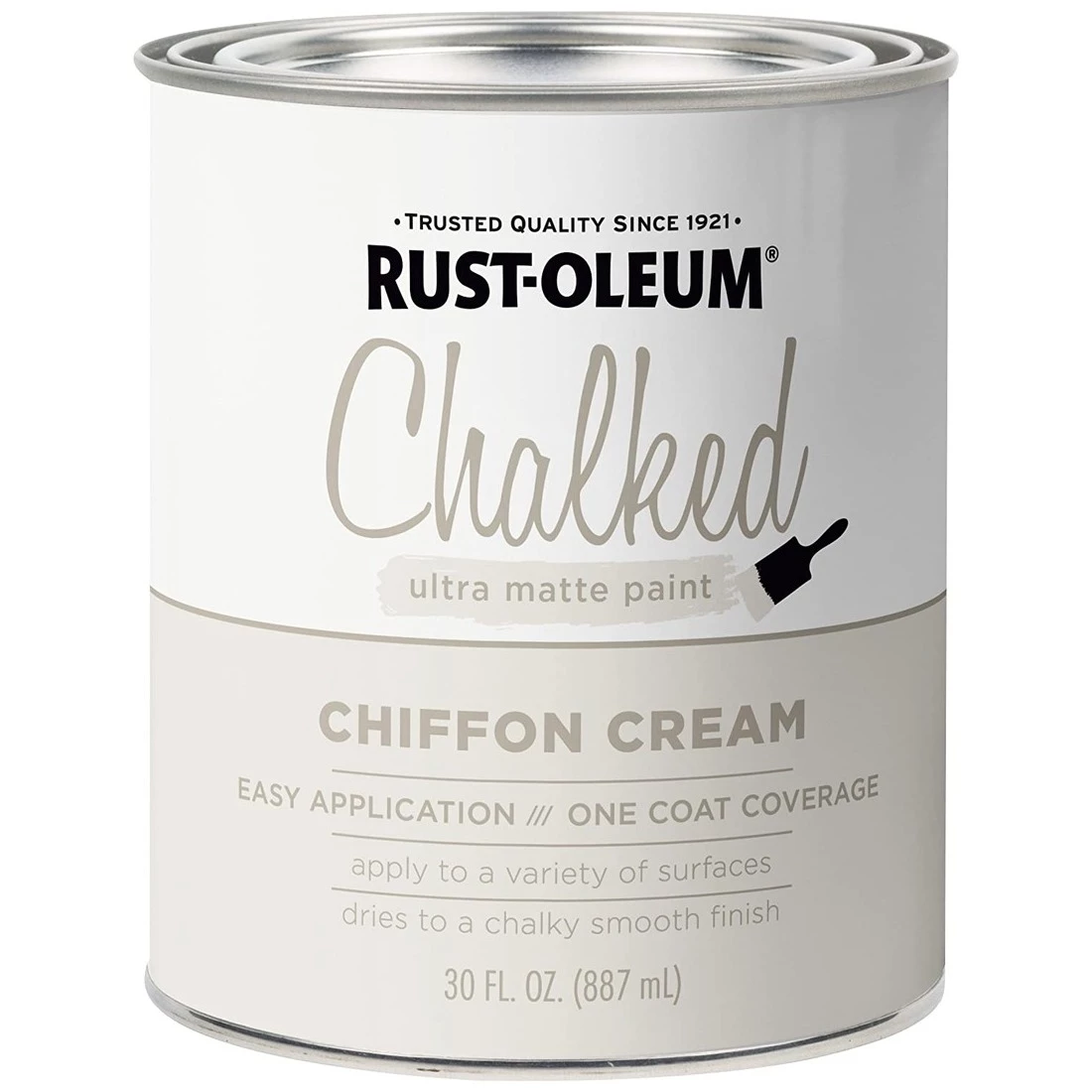 RUST-OLEUM Chalked Ultra Matte Paint, 329598, Chiffon Cream, 30 OZ 3 RUST-OLEUM Chalked Ultra Matte Paint, 329598, Chiffon Cream, 30 OZ