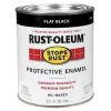 RUST-OLEUM Stops Rust Oil-Based Protective Enamel, 7776502, Flat Black, 1 Quart -Home Improvement Sales Store sftp a s assets20201016000000037
