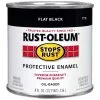 RUST-OLEUM Stops Rust Oil-Based Protective Enamel, 213673, Flat Black, 1/2 Pint -Home Improvement Sales Store sftp a s assets20201016000000038