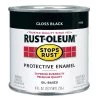 RUST-OLEUM Stops Rust Oil-Based Protective Enamel, 213659, Gloss Black, 1/2 Pint -Home Improvement Sales Store sftp a s assets20201016000000040