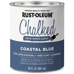 RUST-OLEUM Chalked Ultra Matte Paint, 329207, Coastal Blue, 30 OZ
