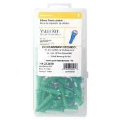Hillman #12-14-16 Ribbed Plastic Anchor Kit, 373518, 1-1/2 IN
