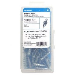 Hillman #8 Wallboard Anchor Zinc Kit, 375203