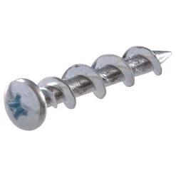 Walldog Chrome Plated Pan Head Phillips Screw & Anchor IN One, 42005, 3/16 IN x 1-1/4 IN