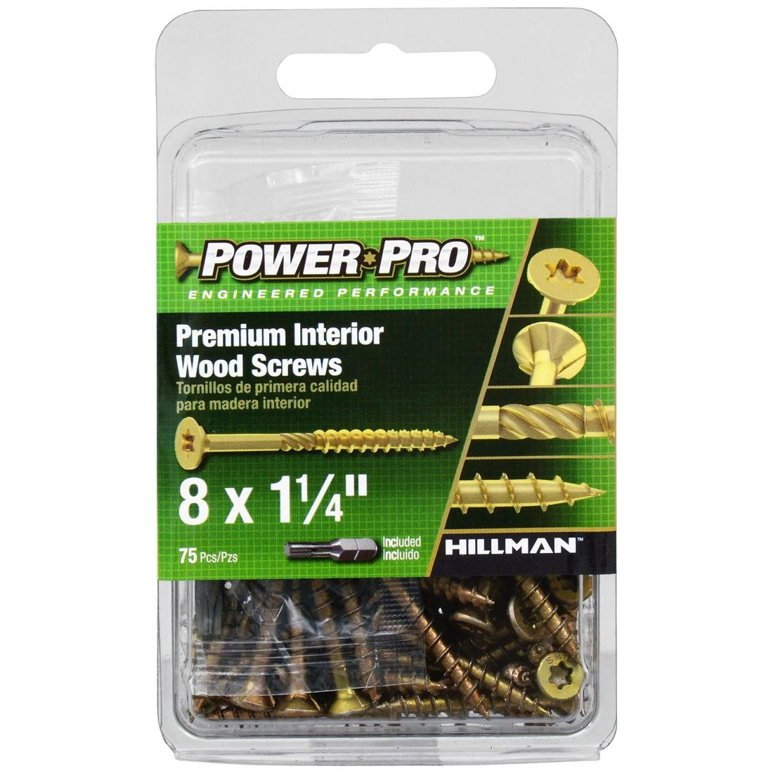 Power Pro Premium Interior Wood Screws, Star Drive, 75-Pack, 42467, #8 x 1-1/4 IN 5 Power Pro Premium Interior Wood Screws, Star Drive, 75-Pack, 42467, #8 x 1-1/4 IN - Image 3