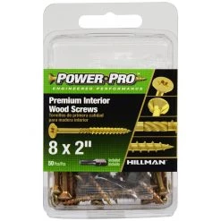 Power Pro Premium Interior Wood Screws, Star Drive, 50-Pack, 42470, #8 x 2 IN -Home Improvement Sales Store sftp a s assets20201209000000477