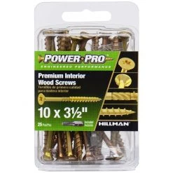 Power Pro Premium Interior Wood Screws, Star Drive, 25-Pack, 42475, #10 x 3-1/2 IN -Home Improvement Sales Store sftp a s assets20201209000000498