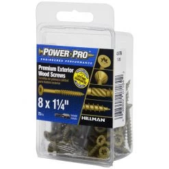 Power Pro Premium Exterior Wood Screws, Star Drive, 75-Pack, 42476, #8 x 1-1/4 IN -Home Improvement Sales Store sftp a s assets20201209000000507