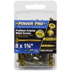 Power Pro Premium Exterior Wood Screws, Star Drive, 75-Pack, 42478, #8 x 1-3/4 IN -Home Improvement Sales Store sftp a s assets20201209000000510