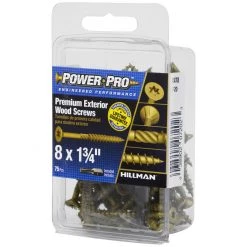 Power Pro Premium Exterior Wood Screws, Star Drive, 75-Pack, 42478, #8 x 1-3/4 IN -Home Improvement Sales Store sftp a s assets20201209000000512