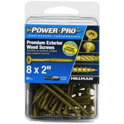 Power Pro Premium Exterior Wood Screws, Star Drive, 50-Pack, 42479, #8 x 2 IN -Home Improvement Sales Store sftp a s assets20201209000000515