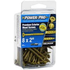 Power Pro Premium Exterior Wood Screws, Star Drive, 50-Pack, 42479, #8 x 2 IN -Home Improvement Sales Store sftp a s assets20201209000000516