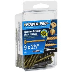 Power Pro Premium Exterior Wood Screws, Star Drive, 50-Pack, 42481, #9 x 2-1/2 IN -Home Improvement Sales Store sftp a s assets20201209000000521