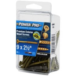 Power Pro Premium Exterior Wood Screws, Star Drive, 50-Pack, 42481, #9 x 2-1/2 IN -Home Improvement Sales Store sftp a s assets20201209000000522