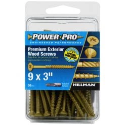 Power Pro Premium Exterior Wood Screws, Star Drive, 50-Pack, 42482, #9 x 3 IN -Home Improvement Sales Store sftp a s assets20201209000000525