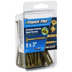 Power Pro Premium Exterior Wood Screws, Star Drive, 50-Pack, 42482, #9 x 3 IN -Home Improvement Sales Store sftp a s assets20201209000000526