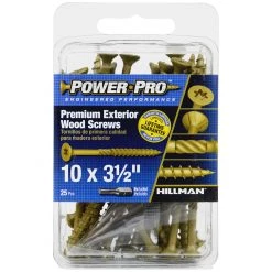 Power Pro Premium Exterior Wood Screws, Star Drive, 25-Pack, 42485, #10 x 3-1/2 IN -Home Improvement Sales Store sftp a s assets20201209000000530
