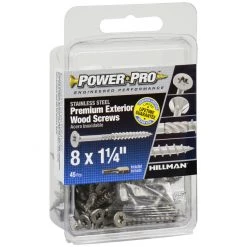Power Pro Premium 305 Stainless Steel Wood Screws, Star Drive, 45-Pack, 42487, #8 x 1-1/4 IN 10 Power Pro Premium 305 Stainless Steel Wood Screws, Star Drive, 45-Pack, 42487, #8 x 1-1/4 IN -Home Improvement Sales Store sftp a s assets20201209000000536
