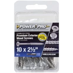 Power Pro Premium 305 Stainless Steel Wood Screws, Star Drive, 30-Pack, 42498, #10 x 2-1/2 IN -Home Improvement Sales Store sftp a s assets20201209000000545