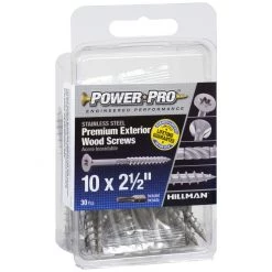 Power Pro Premium 305 Stainless Steel Wood Screws, Star Drive, 30-Pack, 42498, #10 x 2-1/2 IN -Home Improvement Sales Store sftp a s assets20201209000000546