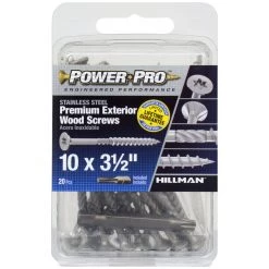 Power Pro Premium 305 Stainless Steel Wood Screws, Star Drive, 20-Pack, 42500, #10 x 3-1/2 IN -Home Improvement Sales Store sftp a s assets20201209000000550