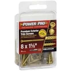 Power Pro Premium Exterior Trim Screws, Star Drive, 75-Pack, 42501, #8 x 1-5/8 IN 10 Power Pro Premium Exterior Trim Screws, Star Drive, 75-Pack, 42501, #8 x 1-5/8 IN -Home Improvement Sales Store sftp a s assets20201209000000556
