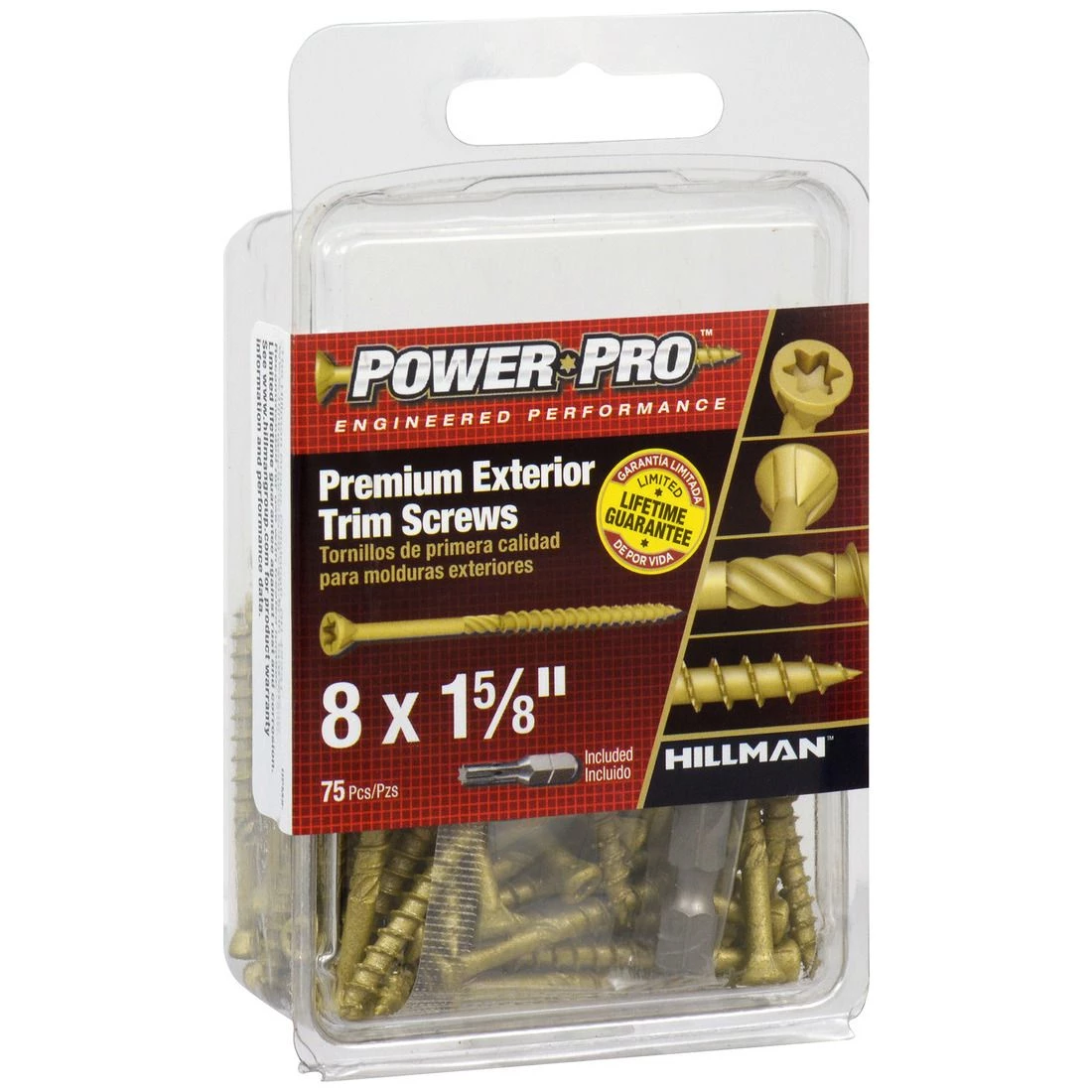 Power Pro Premium Exterior Trim Screws, Star Drive, 75-Pack, 42501, #8 x 1-5/8 IN 6 Power Pro Premium Exterior Trim Screws, Star Drive, 75-Pack, 42501, #8 x 1-5/8 IN - Image 4