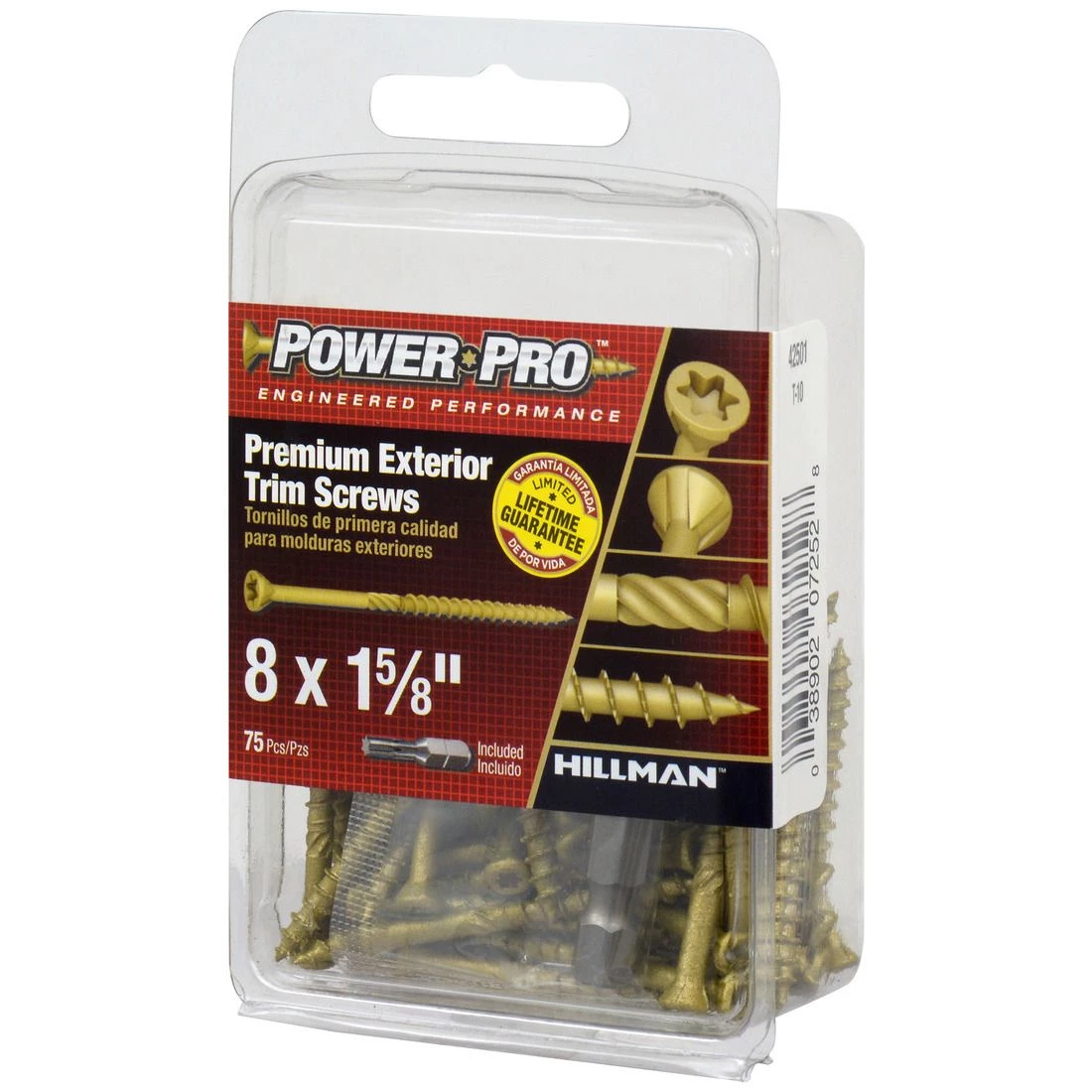 Power Pro Premium Exterior Trim Screws, Star Drive, 75-Pack, 42501, #8 x 1-5/8 IN 7 Power Pro Premium Exterior Trim Screws, Star Drive, 75-Pack, 42501, #8 x 1-5/8 IN - Image 5