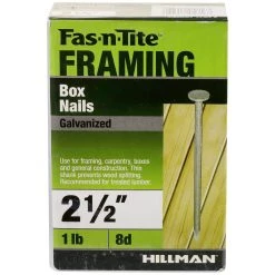 Fas-N-Tite 1LB BOX NAIL HD GALV 2-1/2 8D, 461319 -Home Improvement Sales Store sftp a s assets20201209000000696