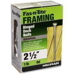 Fas-N-Tite 1 LB Box Hot-Dipped Galvanized Ringed Deck Nails, 461333, 2-1/2 IN -Home Improvement Sales Store sftp a s assets20201209000000747