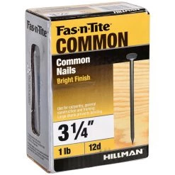 Fas-N-Tite 12D 1 LB Box Bright Common Nails, 461361, 3-1/4 IN 9 Fas-N-Tite 12D 1 LB Box Bright Common Nails, 461361, 3-1/4 IN -Home Improvement Sales Store sftp a s assets20201209000000799