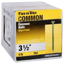 Fas-N-Tite 16D 5 LB Box Bright Common Nails, 461364, 3-1/2 IN 9 Fas-N-Tite 16D 5 LB Box Bright Common Nails, 461364, 3-1/2 IN -Home Improvement Sales Store sftp a s assets20201209000000821